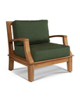 HiTeak Grande Teak Patio Deep Sofa Set with Sunbrella 4PC