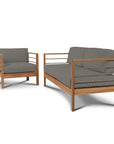 HiTeak SoHo Teak Outdoor Club Chair Sunbrella Cushion