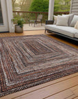 Addison Rugs Haelanor Orange Washable Indoor-Outdoor Rug