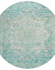 Addison Rugs Haelas Teal Washable Indoor-Outdoor Rug