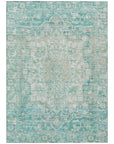 Addison Rugs Haelas Teal Washable Indoor-Outdoor Rug