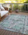 Addison Rugs Haeleth Teal Washable Indoor-Outdoor Rug