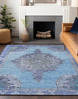 Addison Rugs Haelion Blue Washable Indoor-Outdoor Rug