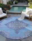 Addison Rugs Haelion Blue Washable Indoor-Outdoor Rug