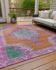 Addison Rugs Haelion Orange Washable Indoor-Outdoor Rug
