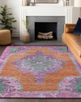 Addison Rugs Haelion Orange Washable Indoor-Outdoor Rug