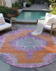 Addison Rugs Haelion Orange Washable Indoor-Outdoor Rug