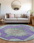 Addison Rugs Haelion Purple Washable Indoor-Outdoor Rug