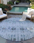 Addison Rugs Haelon Blue Washable Indoor-Outdoor Rug