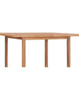 HiTeak Hamilton Square Teak Outdoor Dining Table Umbrella Hole