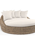 Havana Sunbrella Round Outdoor Daybed-Outdoor Daybeds-Sunset West-Canvas Natural-LOOMLAN