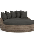 Havana Sunbrella Round Outdoor Daybed-Outdoor Daybeds-Sunset West-Spectrum Carbon-LOOMLAN