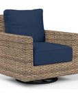Havana Sunbrella Swivel Outdoor Rocker-Outdoor Accent Chairs-Sunset West-Spectrum Indigo-LOOMLAN