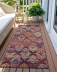 LOOMLAN Rugs Helissa Orange Washable Indoor-Outdoor Rug