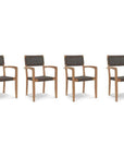 HiTeak Herning Teak Outdoor Stacking Armchair 4PC