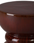 Emissary Hourglass Red Ceramic Garden Stool