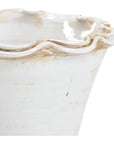 Wildwood Impruneta Fluted White Glaze Pot