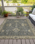 Addison Rugs Iriaris Gray Washable Indoor-Outdoor Rug