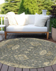 Addison Rugs Iriaris Gray Washable Indoor-Outdoor Rug