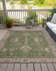 Addison Rugs Iriaris Green Washable Indoor-Outdoor Rug