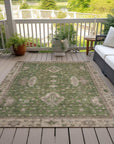 Addison Rugs Iriaris Green Washable Indoor-Outdoor Rug