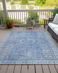 Addison Rugs Irias Blue Washable Indoor-Outdoor Rug