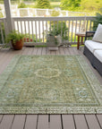 Addison Rugs Irias Green Washable Indoor-Outdoor Rug