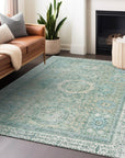 Addison Rugs Irias Teal Washable Indoor-Outdoor Rug