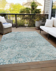 Addison Rugs Iriius Blue Washable Indoor-Outdoor Rug