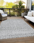 Irior Gray Washable Indoor-Outdoor Rug