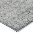 Irior Gray Washable Indoor-Outdoor Rug