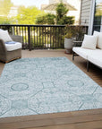 Addison Rugs Iriora Teal Washable Indoor-Outdoor Rug
