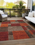 Addison Rugs Iriyn Brown Washable Indoor-Outdoor Rug