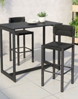 Zuo Modern Iska Aluminum Outdoor Barstool 2PC