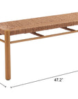 Zuo Modern Iska Aluminum Outdoor Bench
