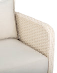 Ivory Coast Fabric Outdoor Loveseat