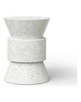 Jackson Unique Shaped Concrete Outdoor Stool-Garden Stools-Urbia-Ivory Terrazzo-LOOMLAN