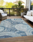 Addison Rugs Jaelain Blue Washable Indoor-Outdoor Rug