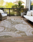 Addison Rugs Jaelain Brown Washable Indoor-Outdoor Rug