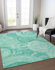 Addison Rugs Jaelain Teal Washable Indoor-Outdoor Rug