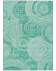 Addison Rugs Jaelain Teal Washable Indoor-Outdoor Rug