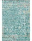 Addison Rugs Jaelara Teal Washable Indoor-Outdoor Rug