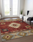 Addison Rugs Jaelas Orange Washable Indoor-Outdoor Rug