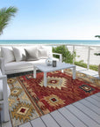 Addison Rugs Jaelas Orange Washable Indoor-Outdoor Rug