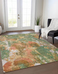 Addison Rugs Jaelion Green Washable Indoor-Outdoor Rug