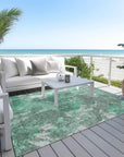 Addison Rugs Jaelion Teal Washable Indoor-Outdoor Rug