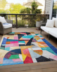 Addison Rugs Jaelira Blue Washable Indoor-Outdoor Rug