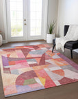 Addison Rugs Jaelira Orange Washable Indoor-Outdoor Rug
