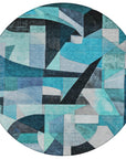 Addison Rugs Jaelira Teal Washable Indoor-Outdoor Rug