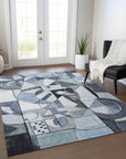 Addison Rugs Jaelius Blue Washable Indoor-Outdoor Rug